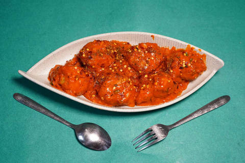 Chicken Creamy Red Sauce Momo