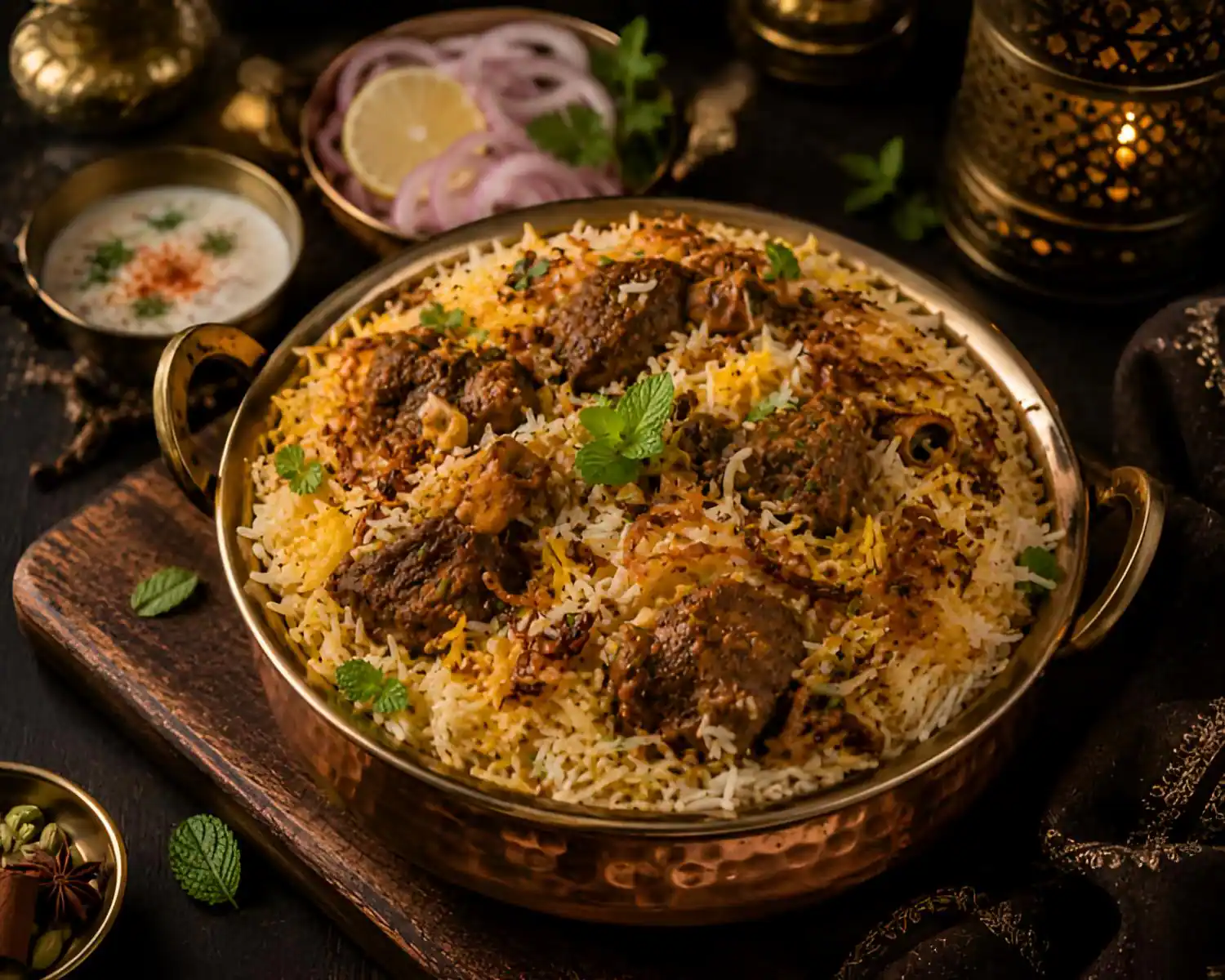 Mutton Dum Biryani from In The Punjab